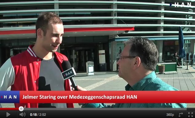 Videoblog: Jelmer Staring over HAN Medezeggenschapsraad