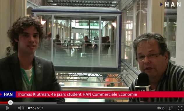 Videoblog: Thomas Klutman 4e jaars student over HAN Commerciele Economie