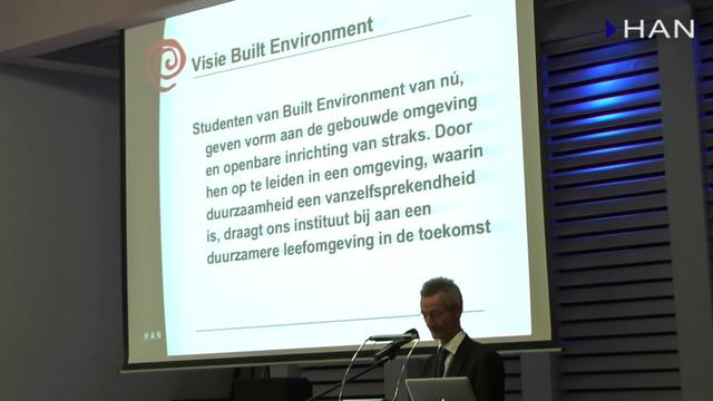 Videoblog: uitreiking duurzame sterren Built Environment – Visie op duurzaam onderwijs Rene Tonissen
