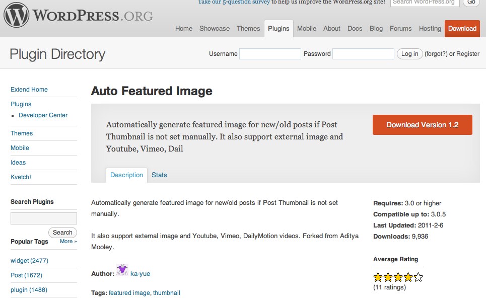 Test met Auto Featured Image plugin